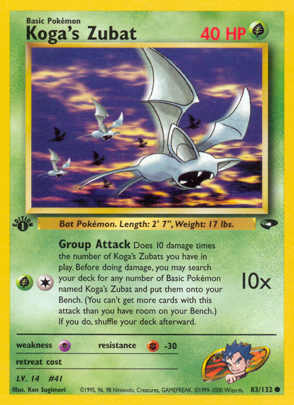 Koga's Zubat (83/132) [Gym Challenge 1st Edition] | Odin's Place