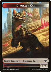 Bird // Dinosaur Cat Double-Sided Token [Commander 2020 Tokens] | Odin's Place
