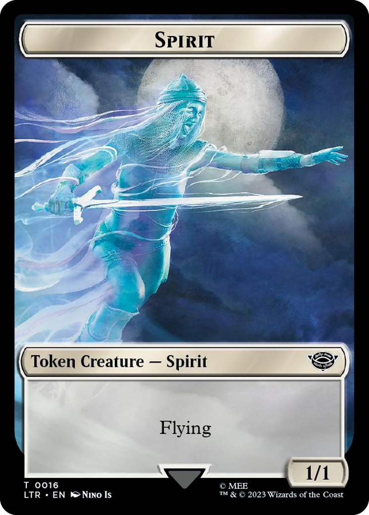 Spirit // Food (0022) Double-Sided Token (Surge Foil) [The Lord of the Rings: Tales of Middle-Earth Tokens] | Odin's Place