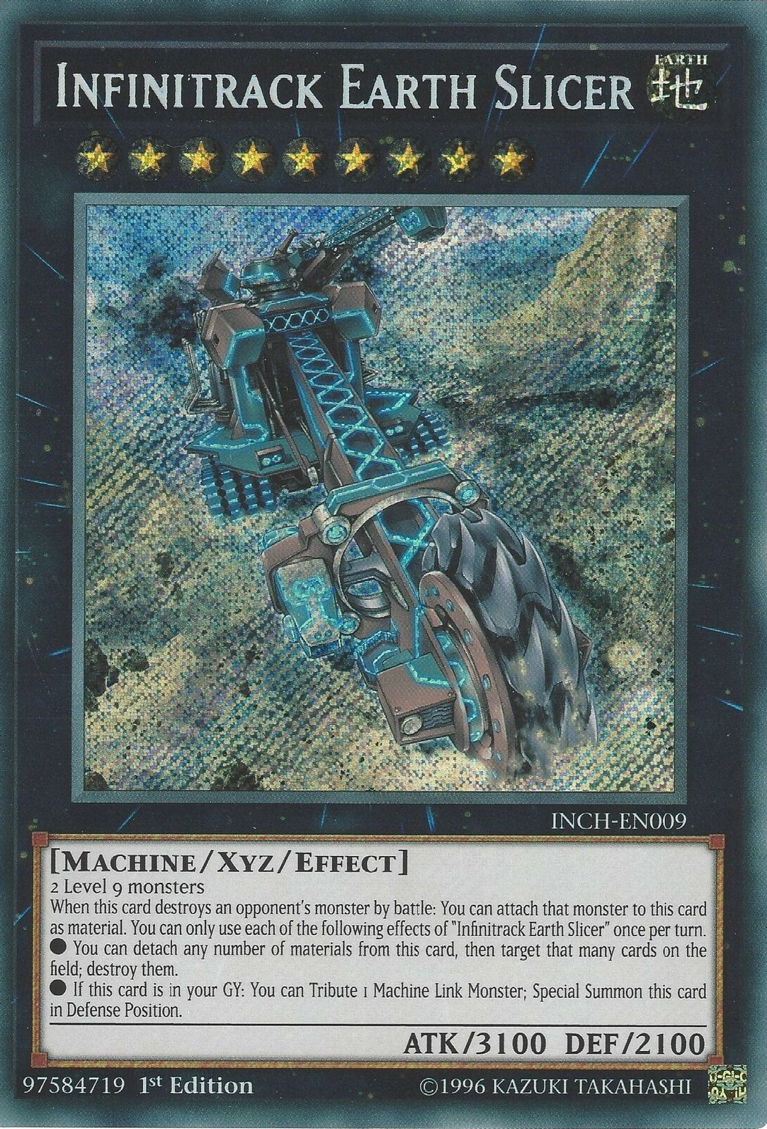 Infinitrack Earth Slicer [INCH-EN009] Secret Rare | Odin's Place