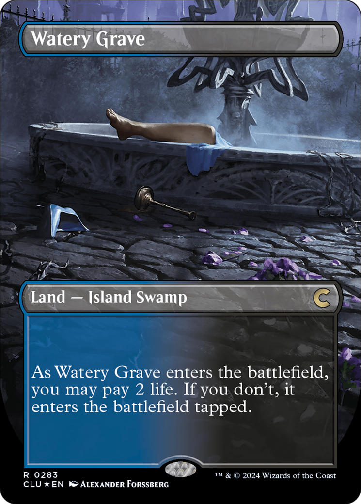 Watery Grave (Borderless) [Ravnica: Clue Edition] | Odin's Place