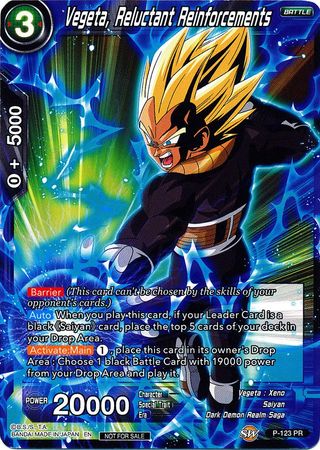 Vegeta, Reluctant Reinforcements (Power Booster) (P-123) [Promotion Cards] | Odin's Place