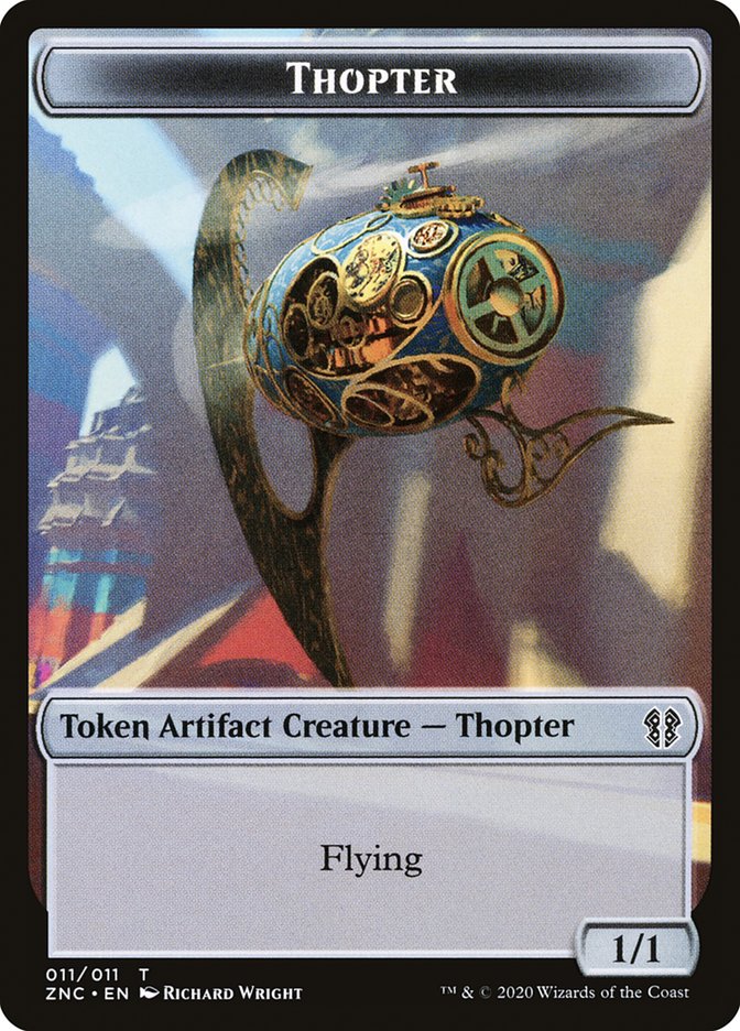 Faerie Rogue // Thopter Double-Sided Token [Zendikar Rising Commander Tokens] | Odin's Place