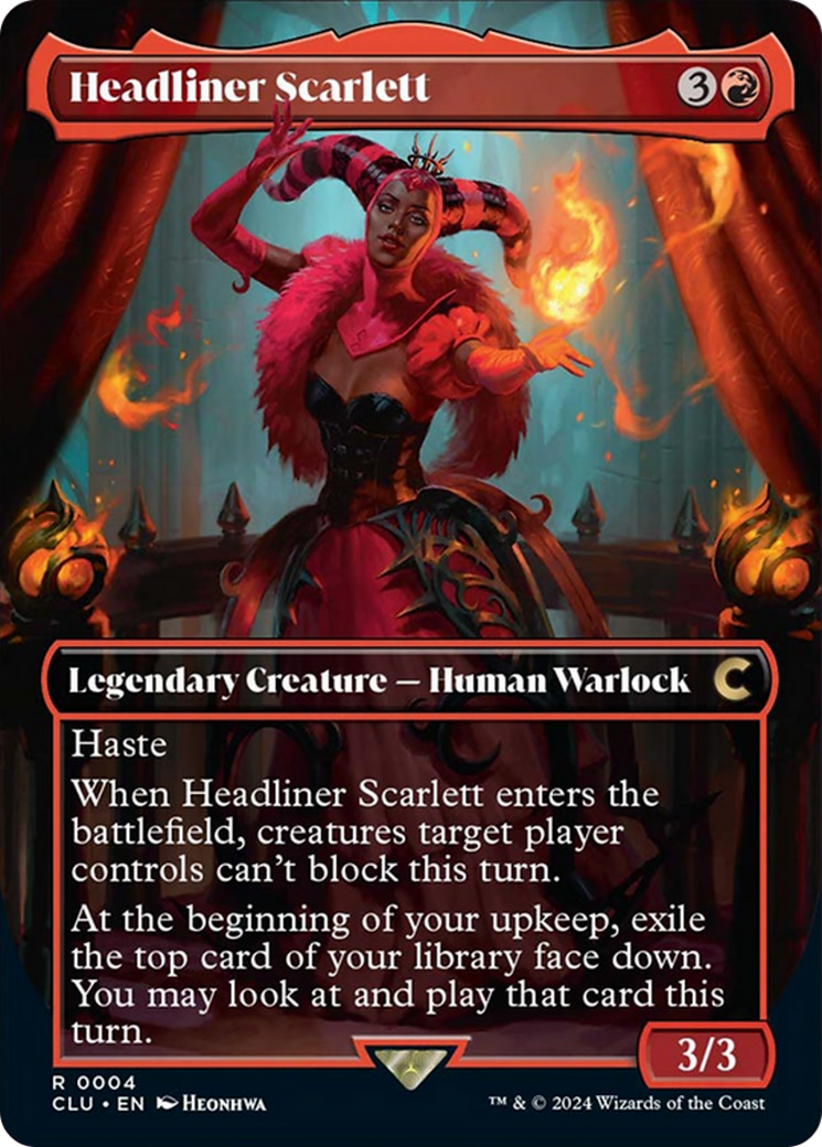 Headliner Scarlett (Borderless) [Ravnica: Clue Edition] | Odin's Place