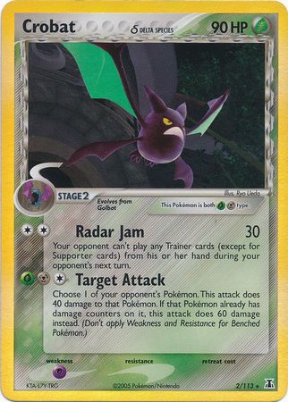 Crobat (2/113) (Delta Species) (Stamped) [EX: Delta Species] | Odin's Place