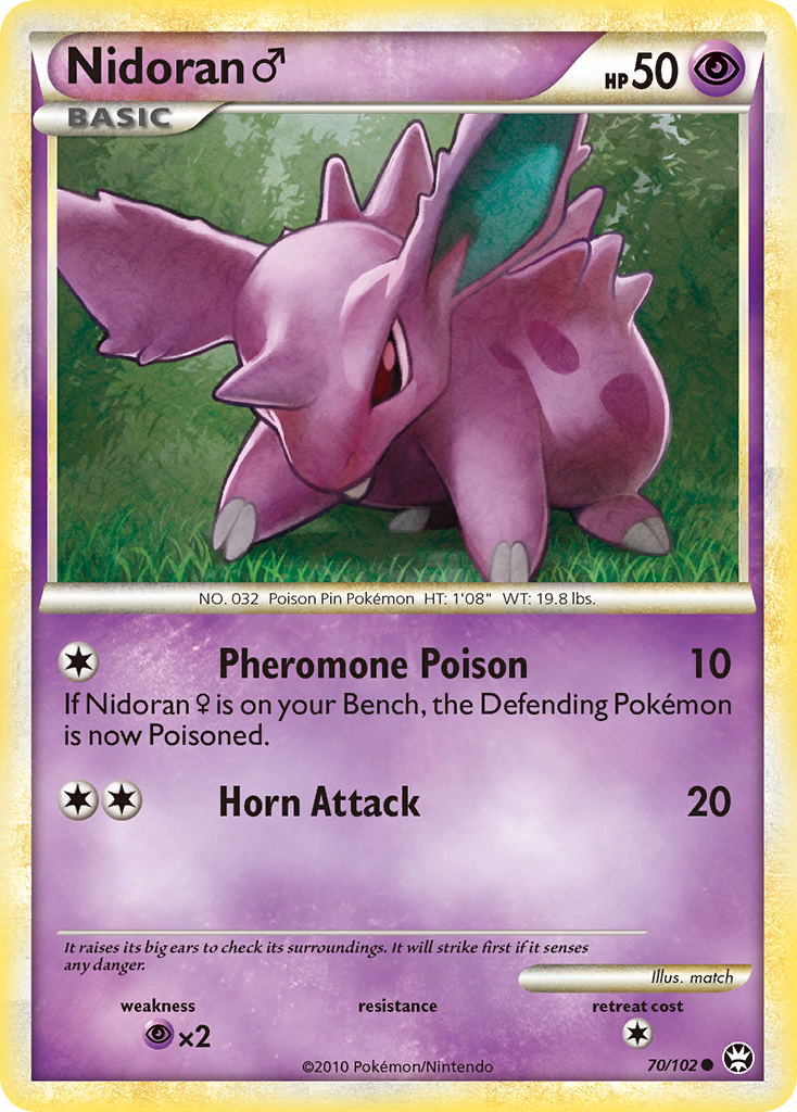 Nidoran (70/102) (Male) [HeartGold & SoulSilver: Triumphant] | Odin's Place
