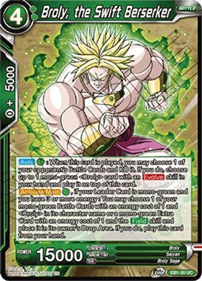 Broly, the Swift Berserker (EB1-30) [Battle Evolution Booster] | Odin's Place