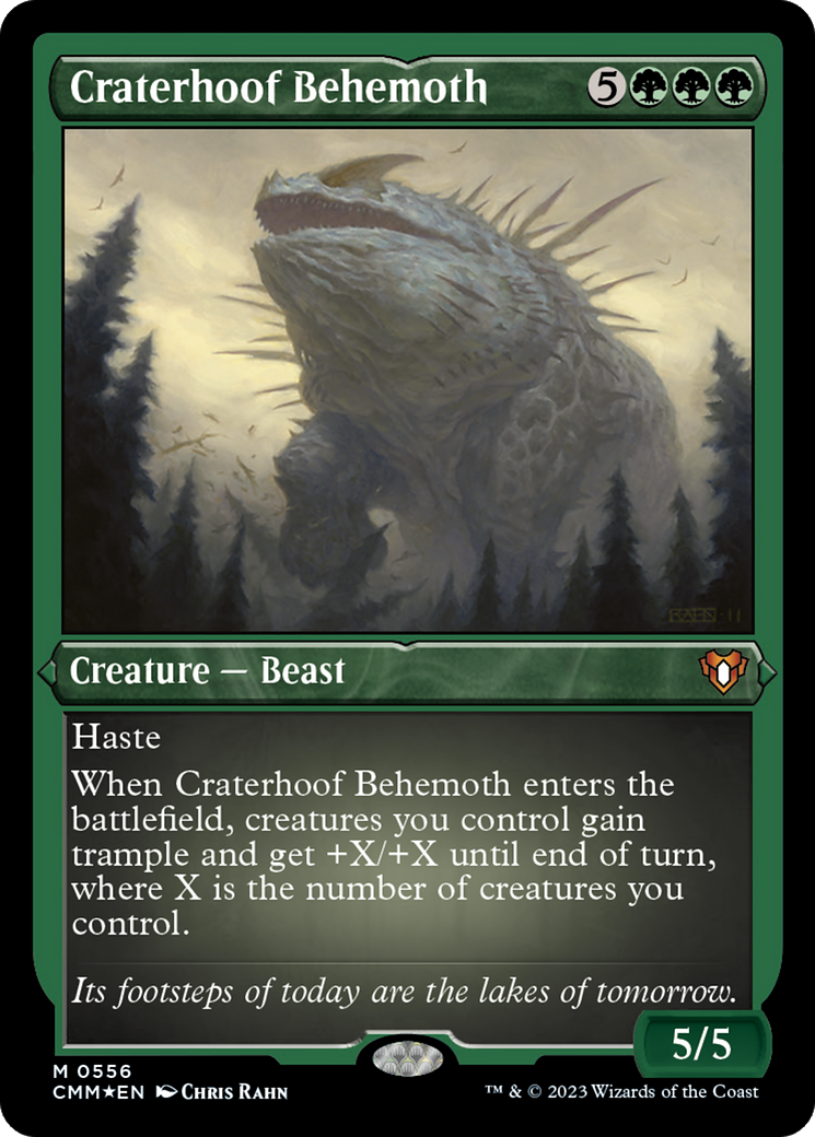 Craterhoof Behemoth (Foil Etched) [Commander Masters] | Odin's Place