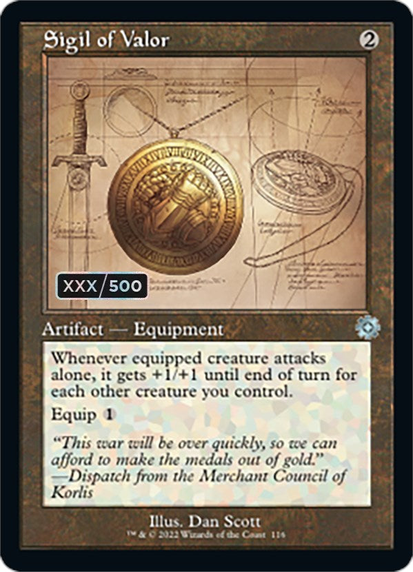 Sigil of Valor (Retro Schematic) (Serialized) [The Brothers' War Retro Artifacts] | Odin's Place