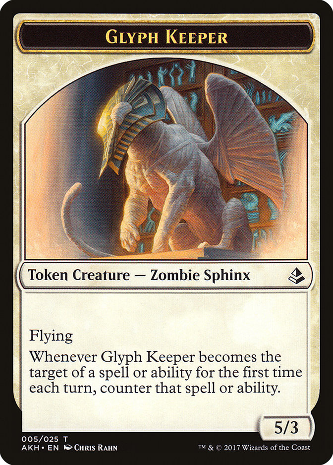 Glyph Keeper // Warrior Double-Sided Token [Amonkhet Tokens] | Odin's Place