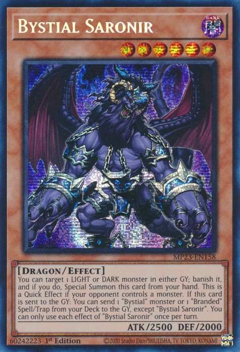 Bystial Saronir [MP23-EN158] Prismatic Secret Rare | Odin's Place