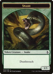 Trueheart Duelist // Snake Double-Sided Token [Amonkhet Tokens] | Odin's Place