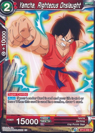 Yamcha, Righteous Onslaught (BT12-008) [Vicious Rejuvenation] | Odin's Place