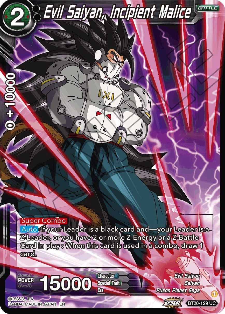 Evil Saiyan, Incipient Malice (BT20-129) [Power Absorbed] | Odin's Place