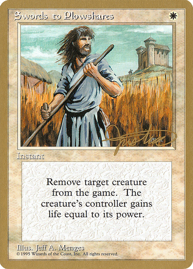 Swords to Plowshares (Mark Justice) [Pro Tour Collector Set] | Odin's Place