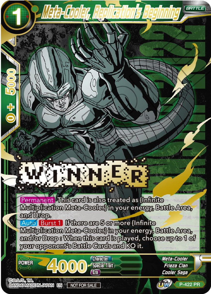 Meta-Cooler, Replication's Beginning (Championship Pack 2022 Vol.2) (Winner Gold Stamped) (P-422) [Promotion Cards] | Odin's Place