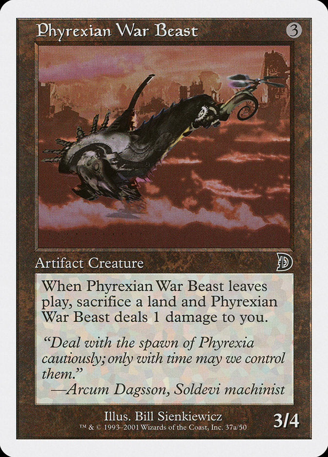 Phyrexian War Beast (Signature on Left) [Deckmasters] | Odin's Place