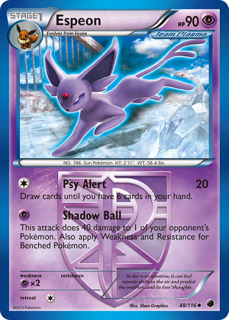 Espeon (48/116) [Black & White: Plasma Freeze] | Odin's Place