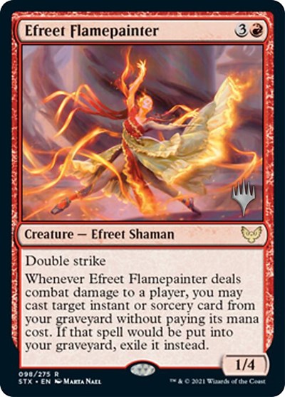 Efreet Flamepainter (Promo Pack) [Strixhaven: School of Mages Promos] | Odin's Place