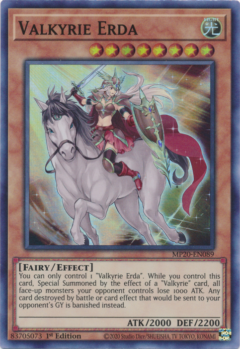 Valkyrie Erda [MP20-EN089] Super Rare | Odin's Place