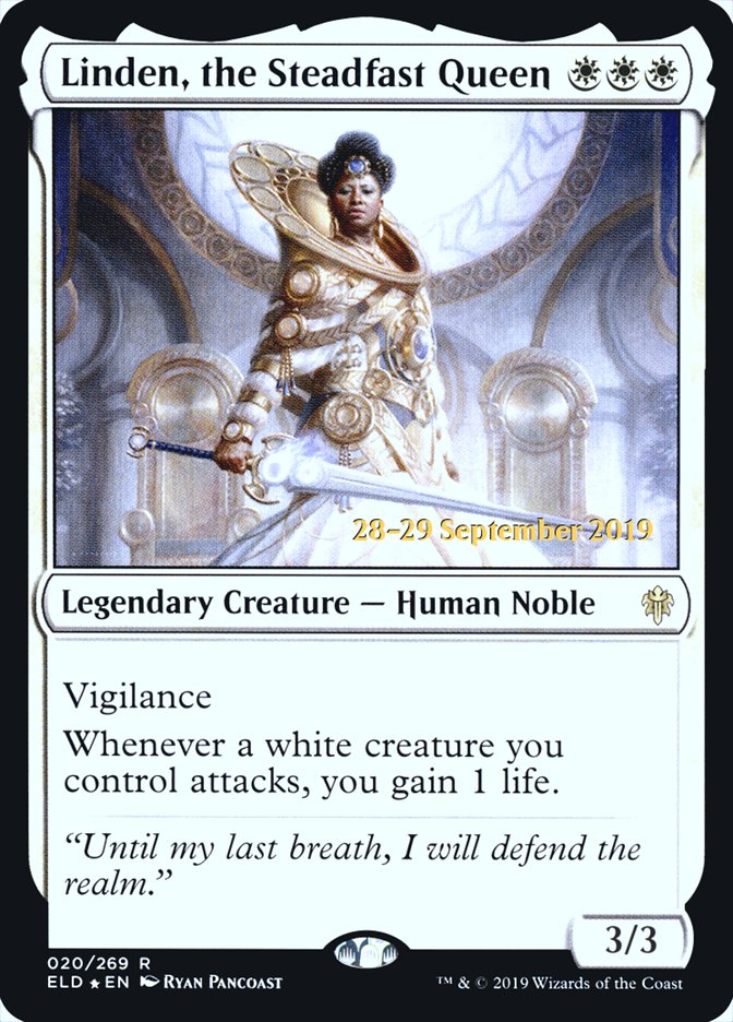 Linden, the Steadfast Queen [Throne of Eldraine Prerelease Promos] | Odin's Place