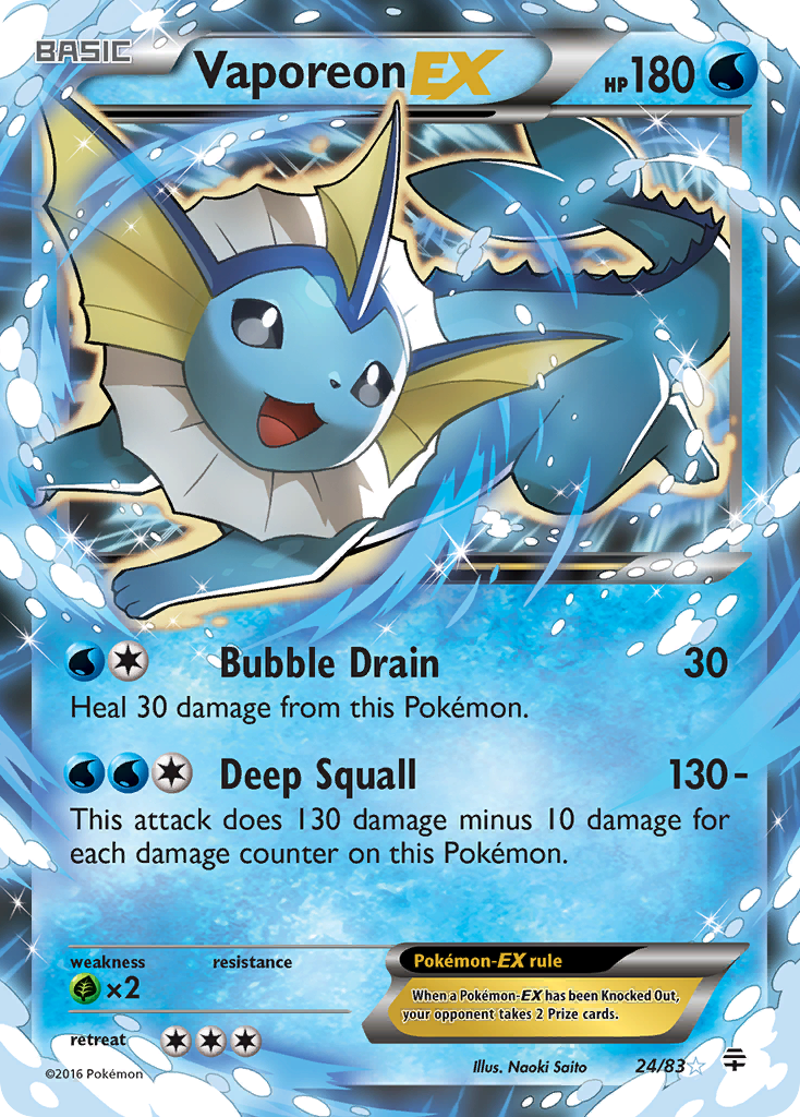 Vaporeon EX (24/83) [XY: Generations] | Odin's Place