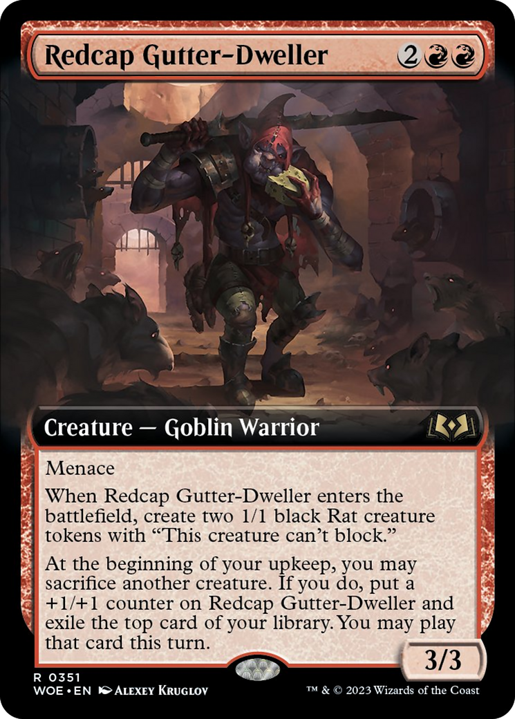 Redcap Gutter-Dweller (Extended Art) [Wilds of Eldraine] | Odin's Place