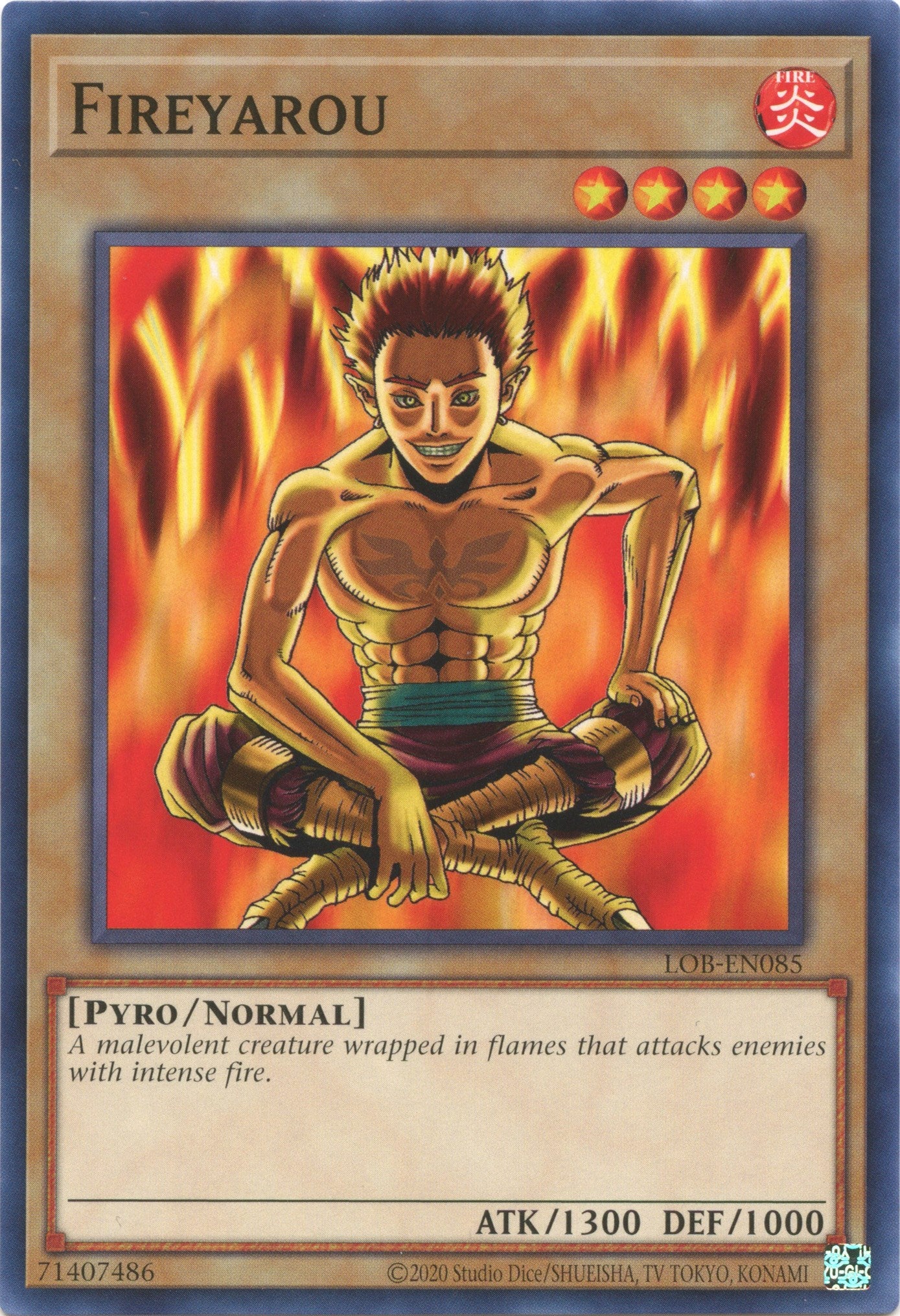 Fireyarou (25th Anniversary) [LOB-EN085] Common | Odin's Place
