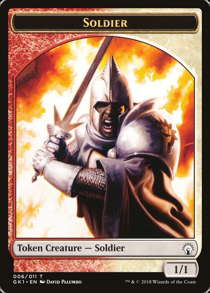 Soldier // Soldier Double-Sided Token [Guilds of Ravnica Guild Kit Tokens] | Odin's Place