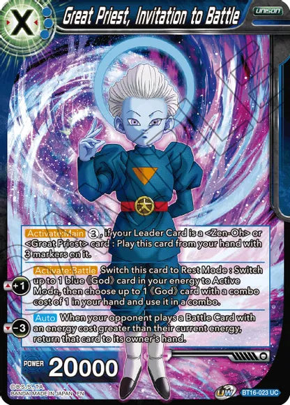 Great Priest, Invitation to Battle (BT16-023) [Realm of the Gods] | Odin's Place
