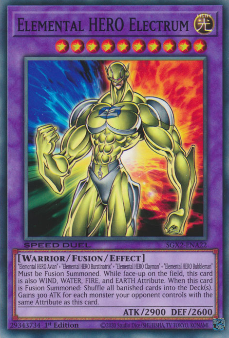 Elemental HERO Electrum [SGX2-ENA22] Common | Odin's Place