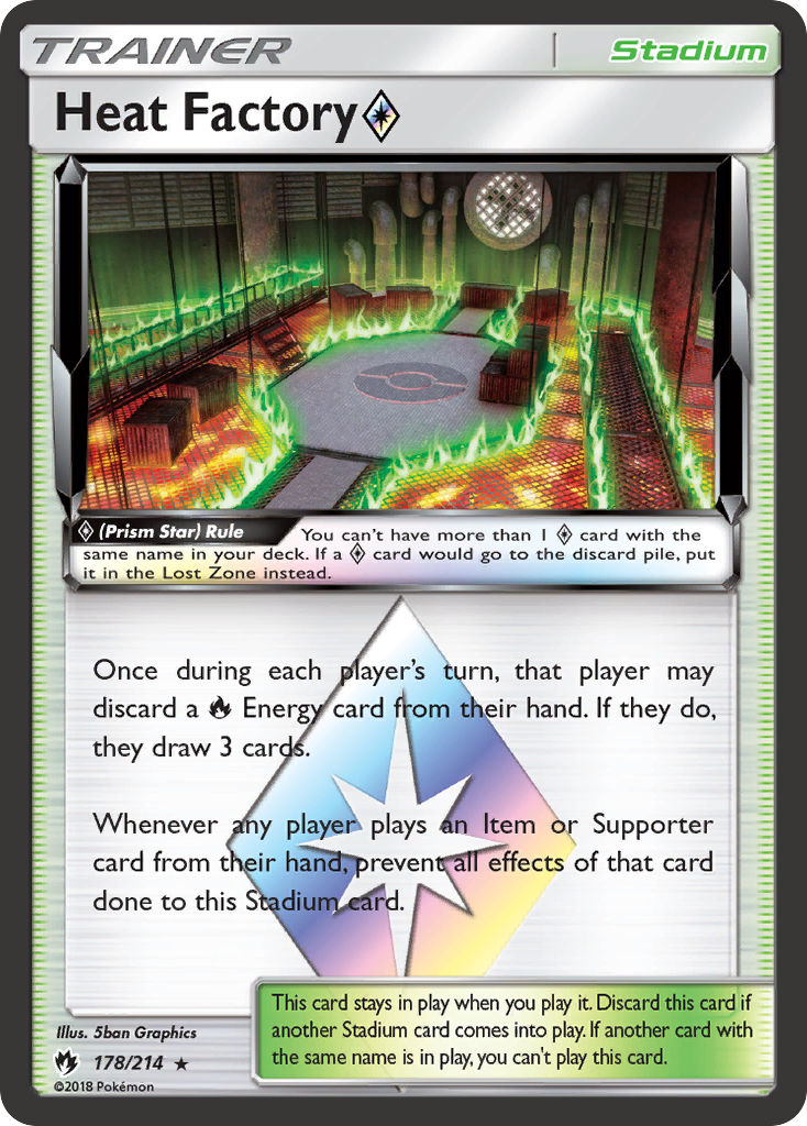 Heat Factory (178/214) (Prism Star) [Sun & Moon: Lost Thunder] | Odin's Place