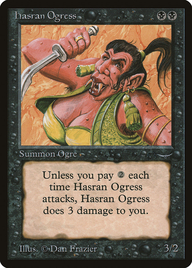 Hasran Ogress (27) (Dark Mana Cost) [Arabian Nights] | Odin's Place