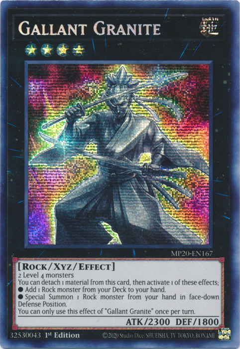 Gallant Granite [MP20-EN167] Prismatic Secret Rare | Odin's Place
