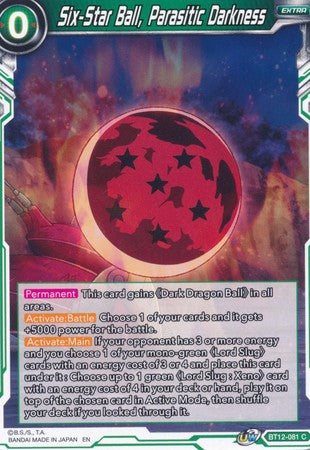 Six-Star Ball, Parasitic Darkness (BT12-081) [Vicious Rejuvenation] | Odin's Place