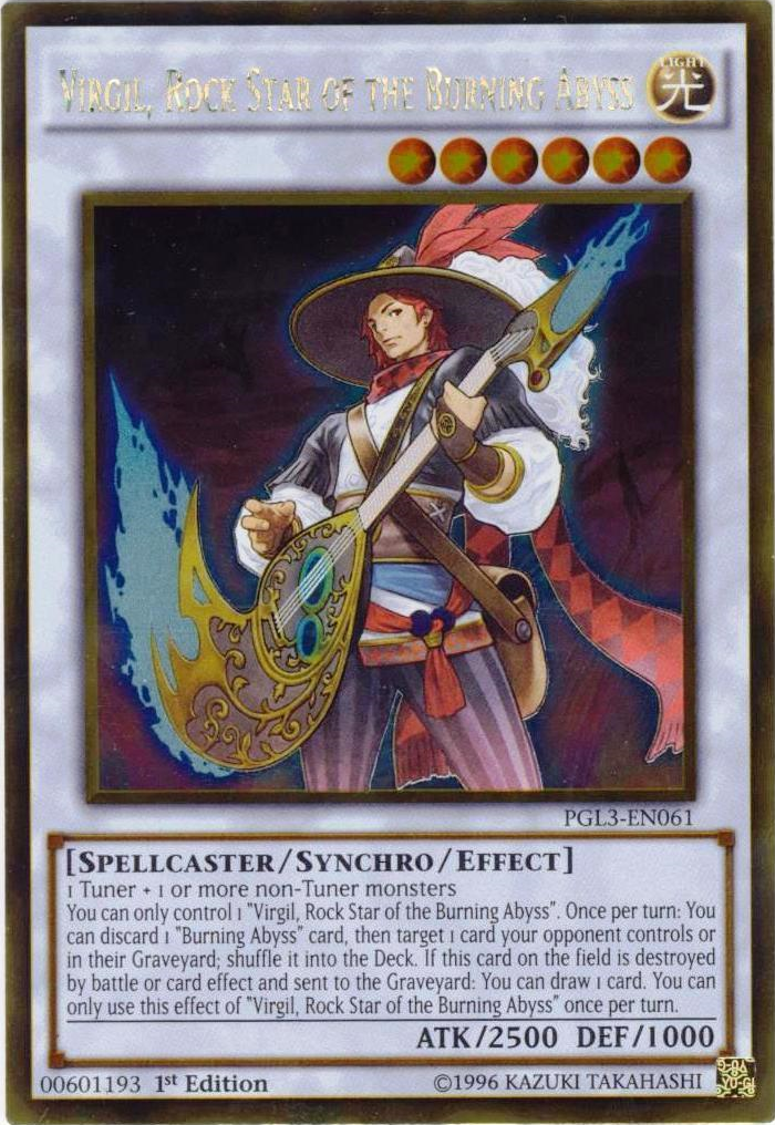 Virgil, Rock Star of the Burning Abyss [PGL3-EN061] Gold Rare | Odin's Place