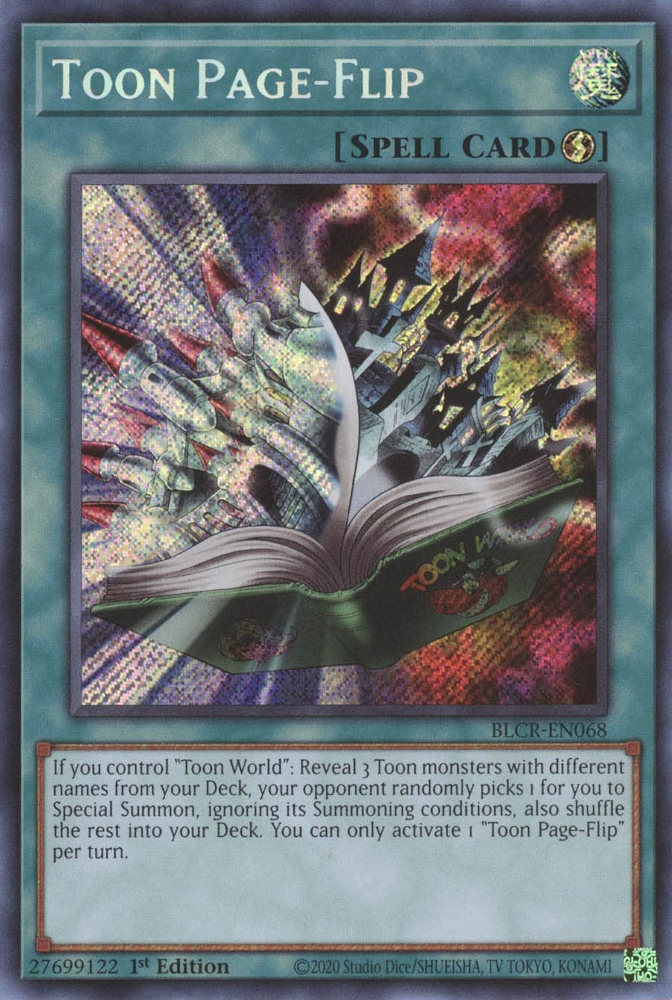 Toon Page-Flip [BLCR-EN068] Secret Rare | Odin's Place