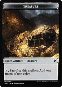 Treasure // Human Double-Sided Token [Commander 2019 Tokens] | Odin's Place