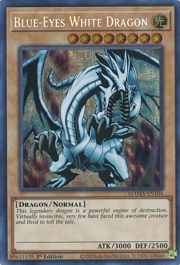 Blue-Eyes White Dragon [MAMA-EN104] Ultra Pharaoh's Rare | Odin's Place