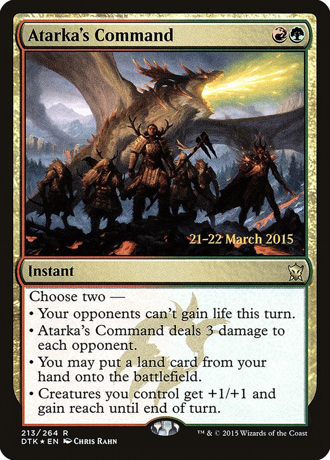 Atarka's Command (213) [Dragons of Tarkir Prerelease Promos] | Odin's Place