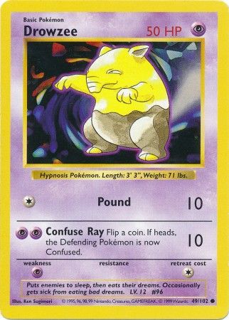 Drowzee (49/102) [Base Set Shadowless Unlimited] | Odin's Place