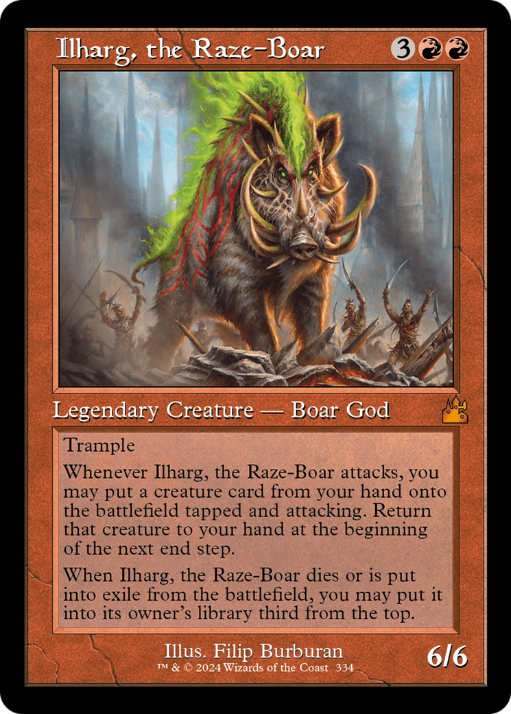 Ilharg, the Raze-Boar (Retro Frame) [Ravnica Remastered] | Odin's Place