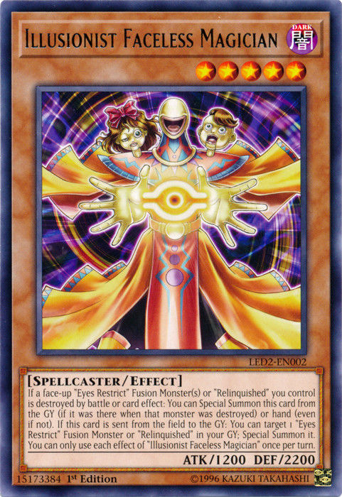 Illusionist Faceless Magician [LED2-EN002] Rare | Odin's Place