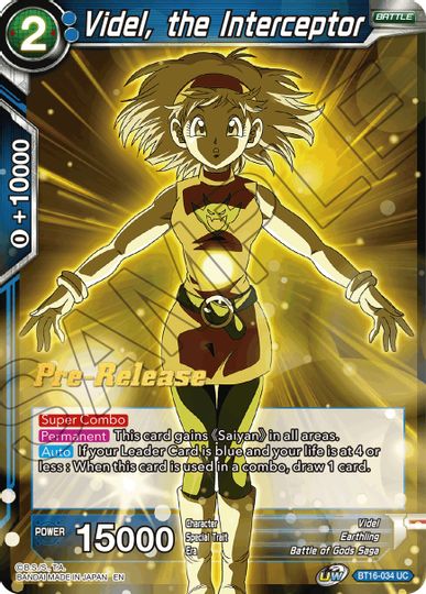 Videl, the Interceptor (BT16-034) [Realm of the Gods Prerelease Promos] | Odin's Place