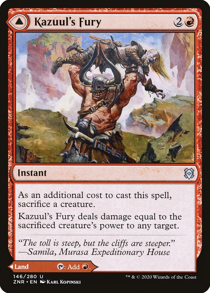 Kazuul's Fury // Kazuul's Cliffs [Zendikar Rising] | Odin's Place