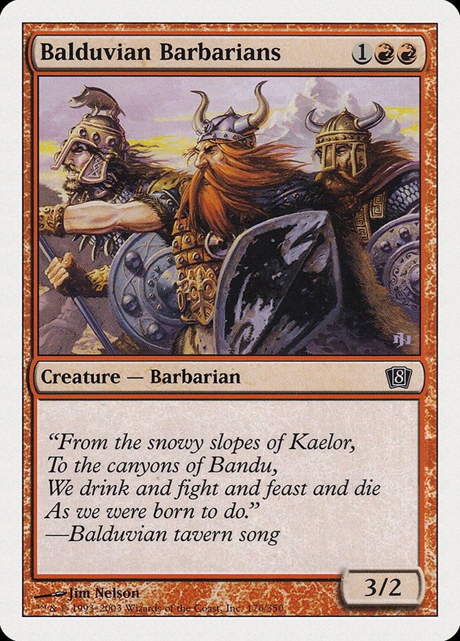 Balduvian Barbarians (176) [Eighth Edition] | Odin's Place