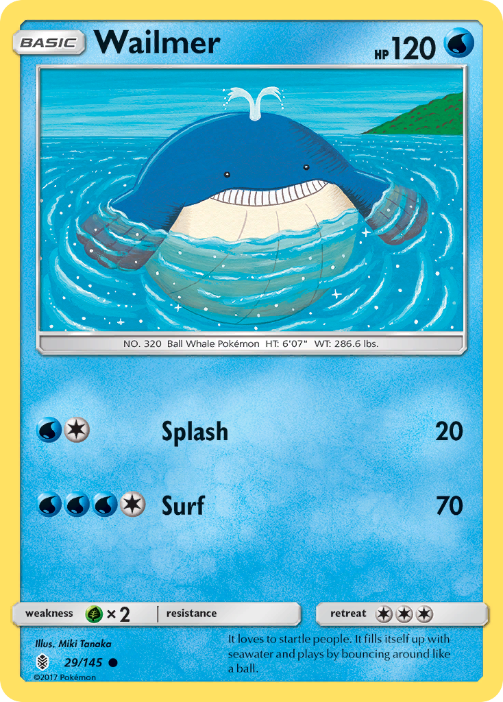 Wailmer (29/145) [Sun & Moon: Guardians Rising] | Odin's Place