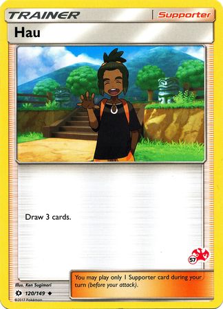 Hau (120/149) (Charizard Stamp #57) [Battle Academy 2020] | Odin's Place