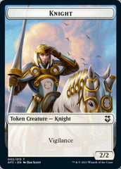 Knight // Saproling Double-Sided Token [Dungeons & Dragons: Adventures in the Forgotten Realms Commander Tokens] | Odin's Place