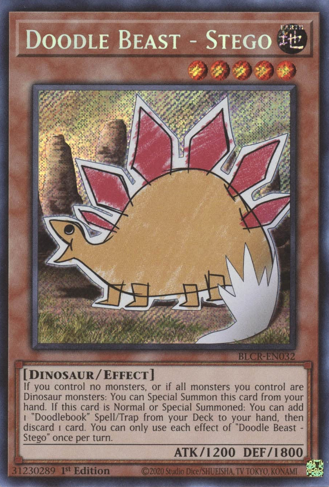 Doodle Beast - Stego [BLCR-EN032] Secret Rare | Odin's Place